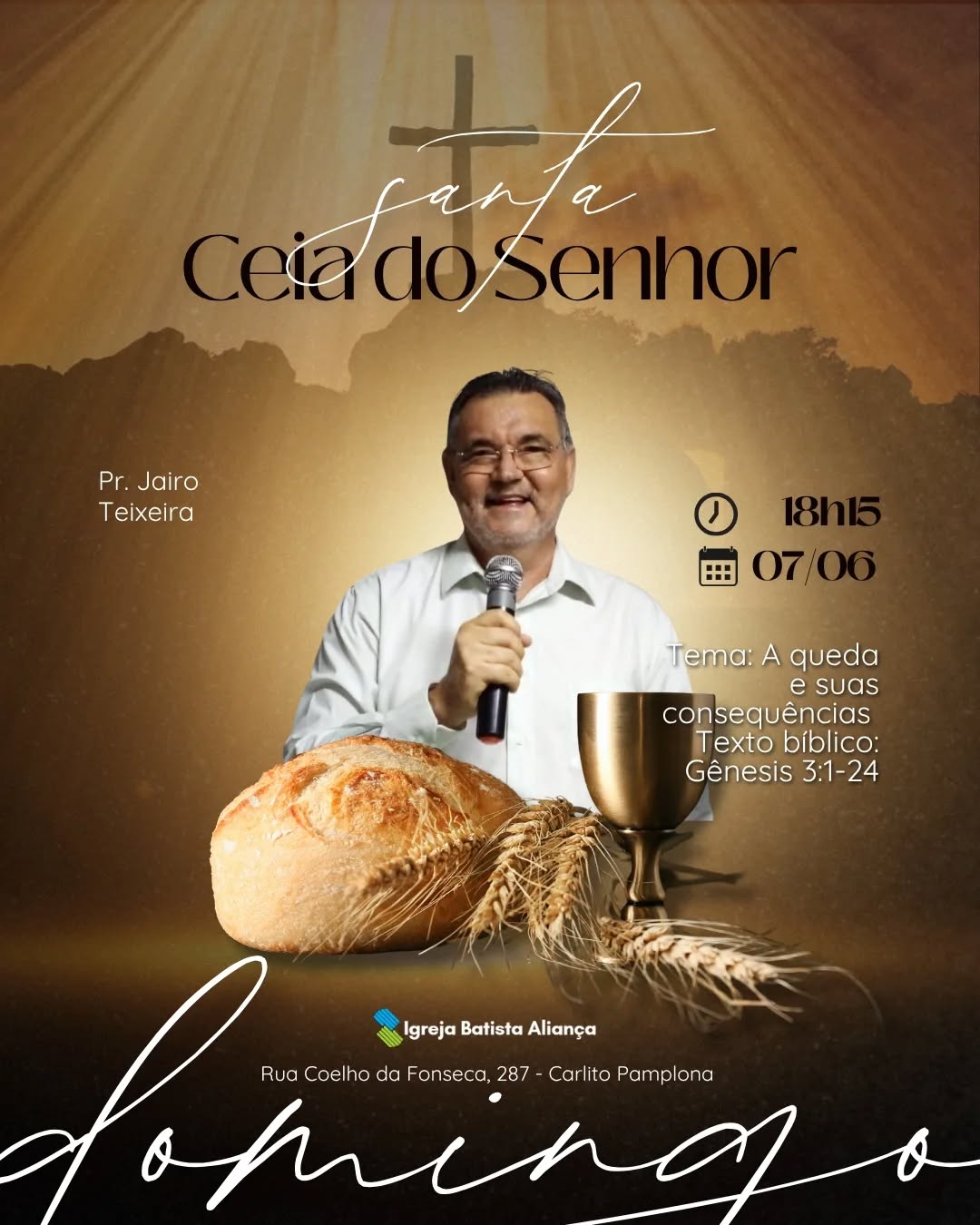 Culto de ceia, vem celebrar conosco?!
