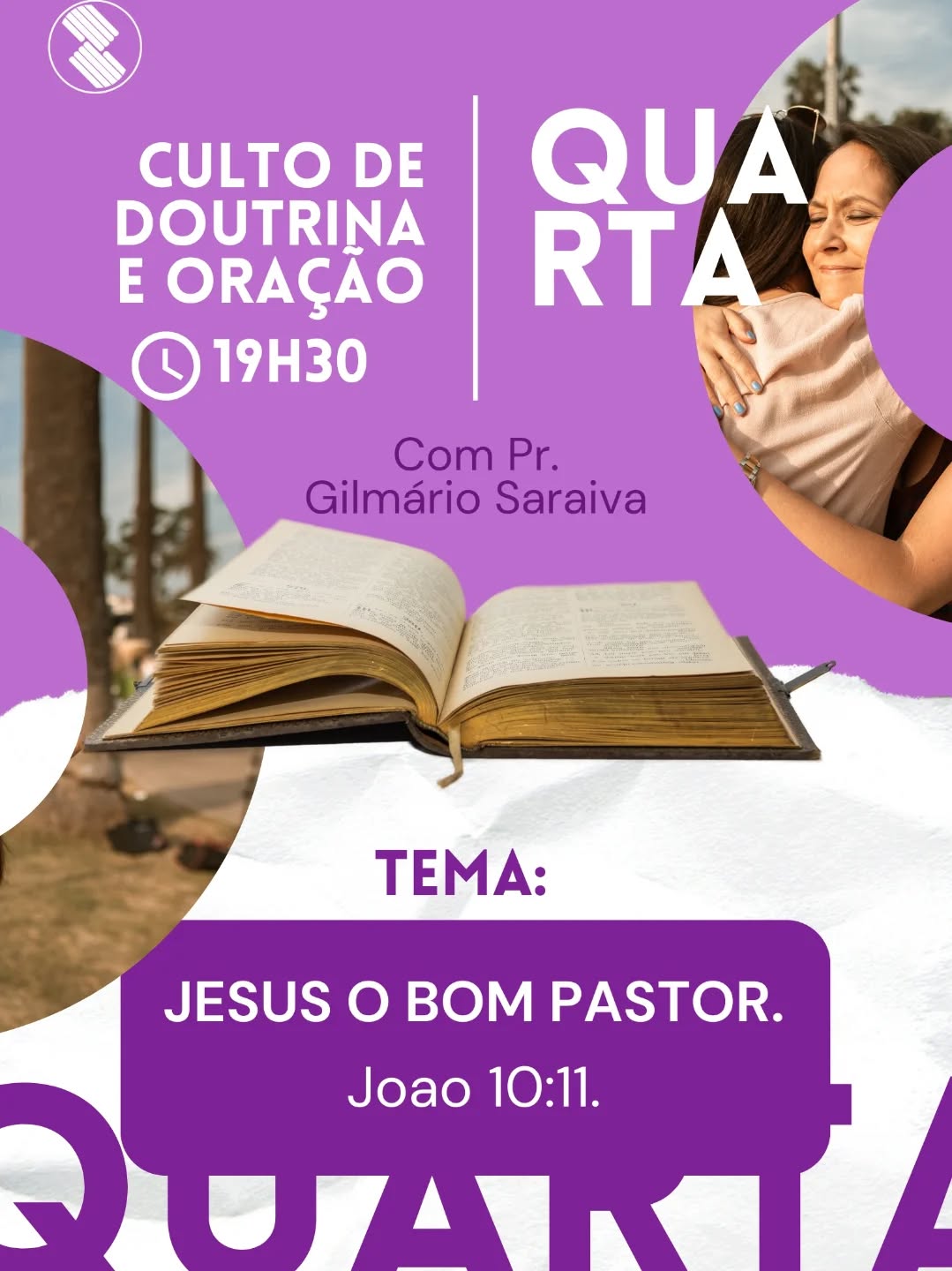 Culto de Doutrina e Oração, vem aprender junto com a gente! Vem