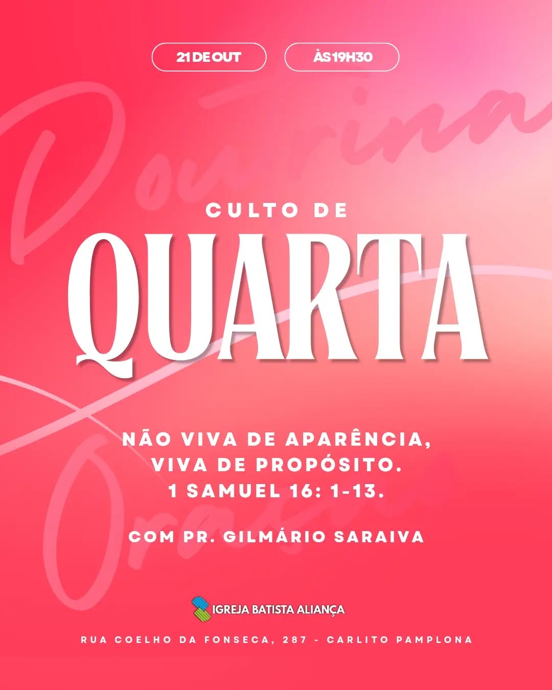 Culto de Doutrina e Oração, um culto para aprender mais de Deus! 📖🙌🏻🎶
