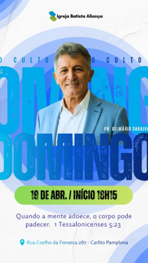 Vem pro culto de Adoração ao nosso Deus, vai ser benção! 😃🙌📖🙏🏼🎶💙