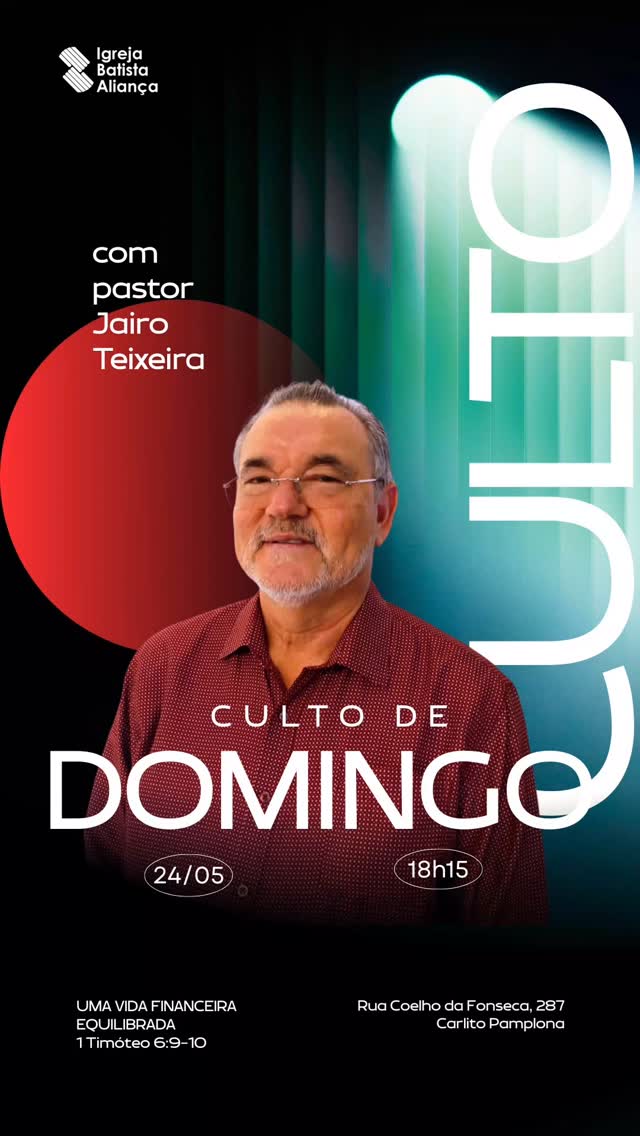 Hoje é dia de culto, vem pra adoração!