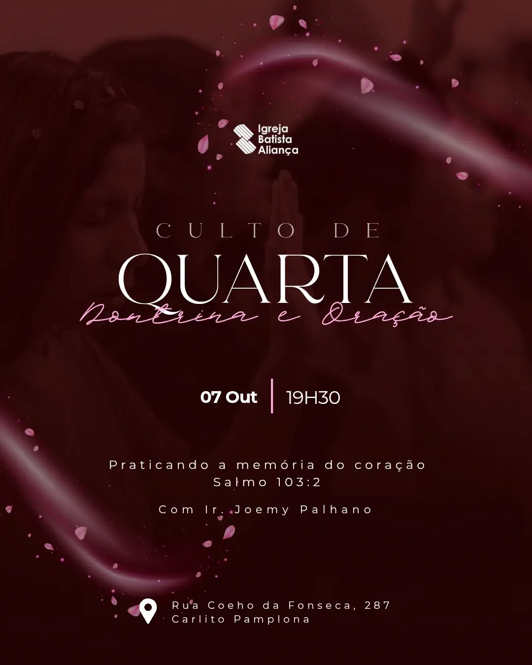 Culto de Doutrina e Oração, vem aprender mais de Deus!