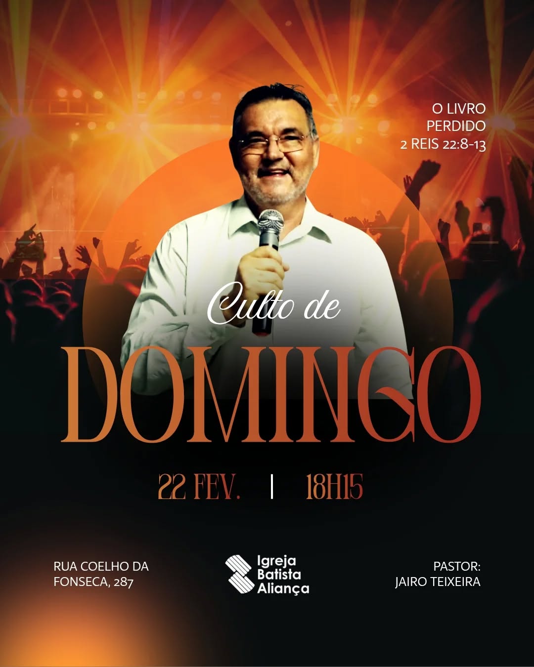 Culto de louvor e adoração! Vem?