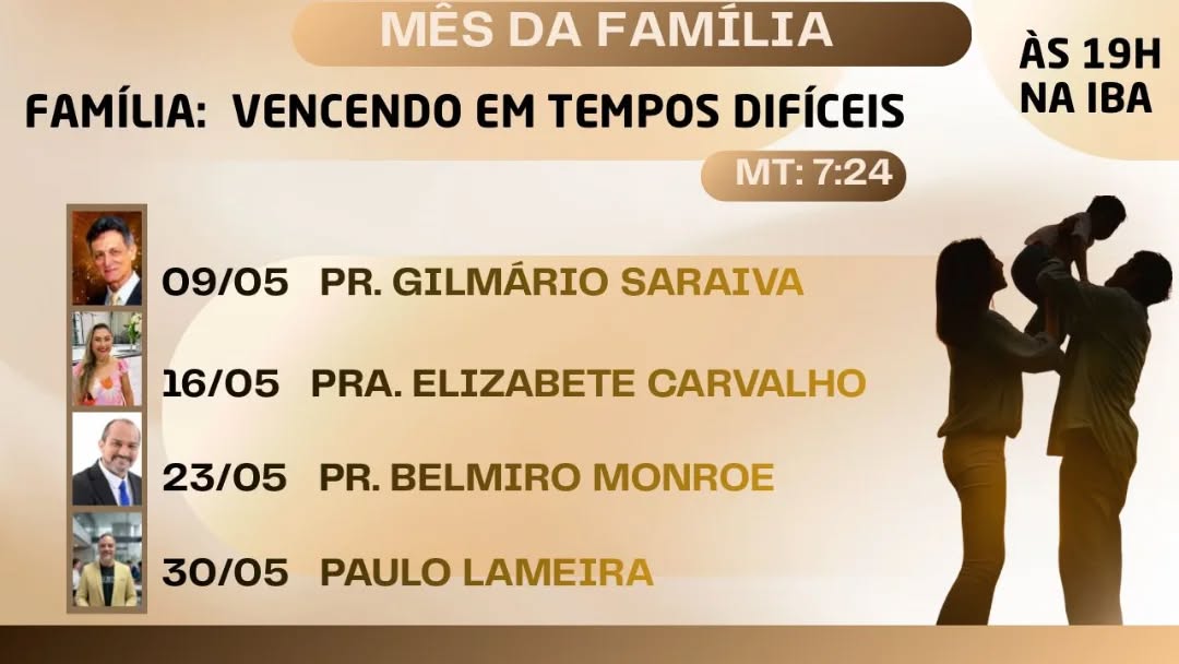 Esse mês te convidamos a estar conosco todos os sábados para momentos inesquecíveis! Vem!!