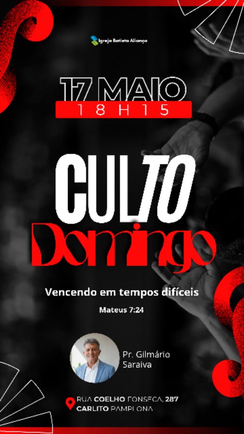 Vem viver esse momento de adoração na presença de Deus juntos com os irmãos!