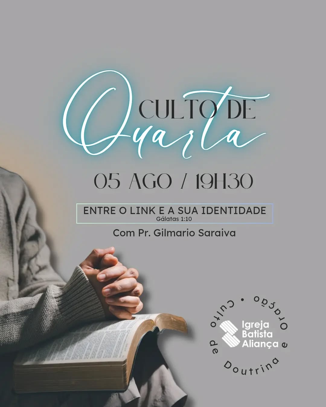 Hoje tem ensino da palavra, vem?