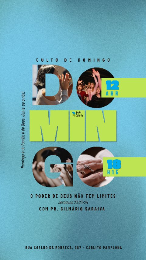 Vem pro culto hoje, vai ser maravilhoso!